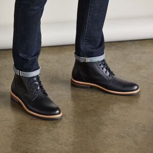 NISOLO MEN'S ALL WEATHER ANDRES SUEDE BOOTS BLACK SZ 8.5‎ $280 NIB